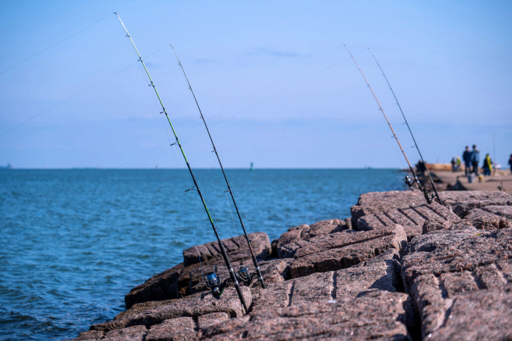 Fishing rods and reels in Port Aransas