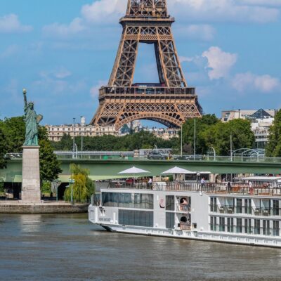 Viking River Cruise Longship docked in Paris
